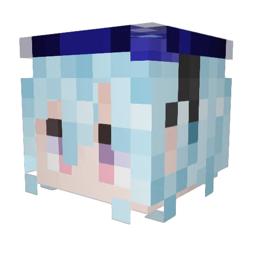 Losvio Minecraft avatar head, 3D render