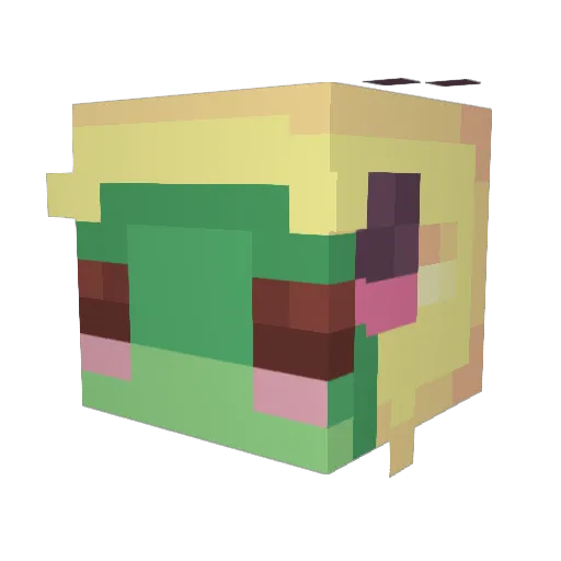 LotEllie02 Minecraft avatar head, 3D render