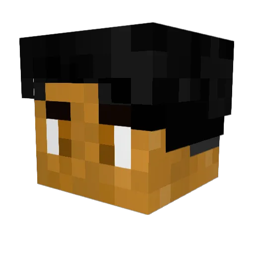 LotFate Minecraft avatar head, 3D render