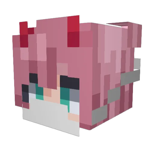 Lota367 Minecraft avatar head, 3D render