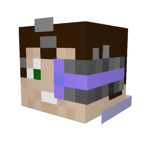 Lotek406 Minecraft avatar head, 3D render