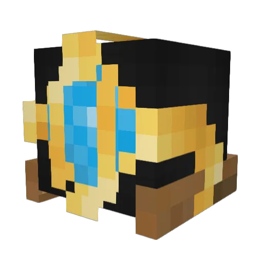 Lotekh Minecraft avatar head, 3D render