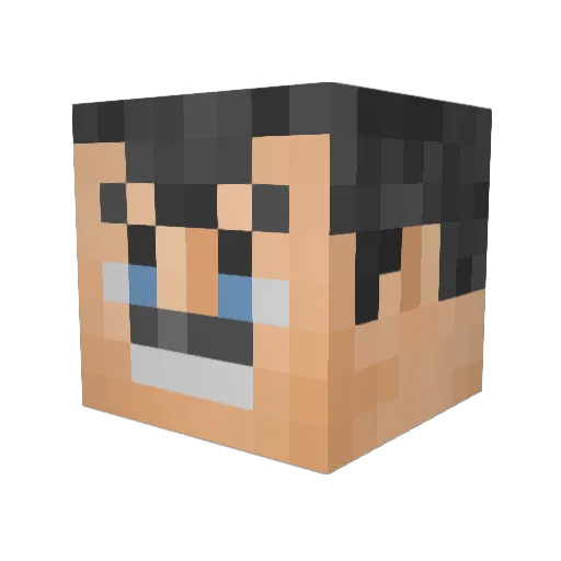 Loterini Minecraft avatar head, 3D render