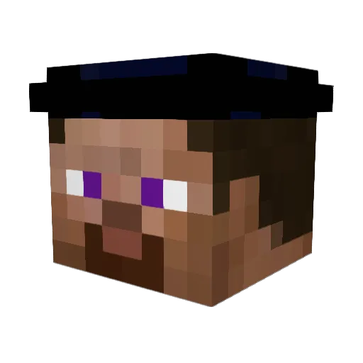 Lotfi Minecraft avatar head, 3D render