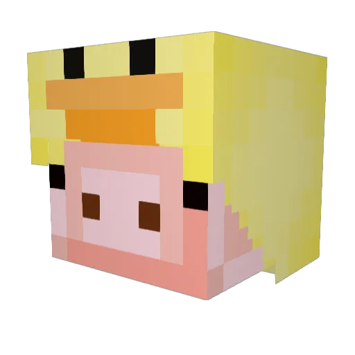 Lotfi_Pro_Dz Minecraft avatar head, 3D render