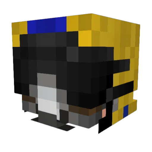 Lotheria Minecraft avatar head, 3D render