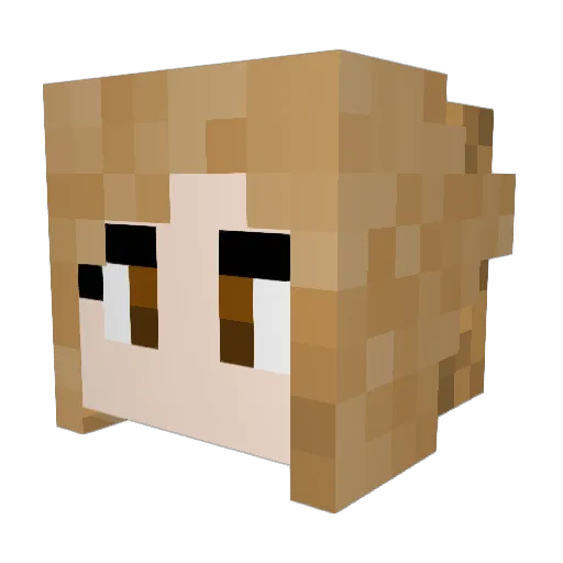 Lothoriens Minecraft avatar head, 3D render