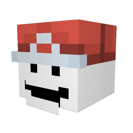 Lotics Minecraft avatar head, 3D render