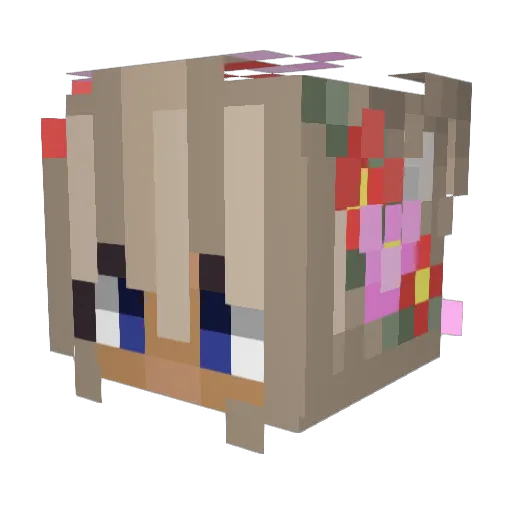 Lotjeh Minecraft avatar head, 3D render
