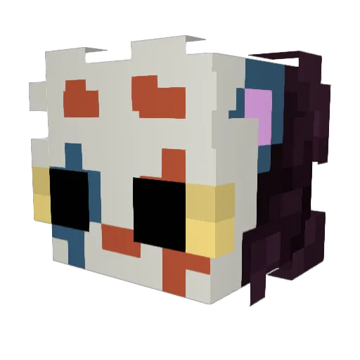 Lotli Minecraft avatar head, 3D render