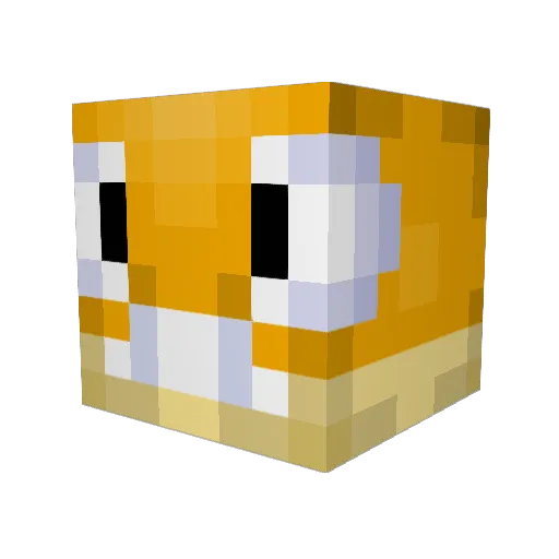 Lotlz Minecraft avatar head, 3D render