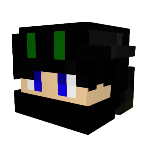 Lotrius Minecraft avatar head, 3D render