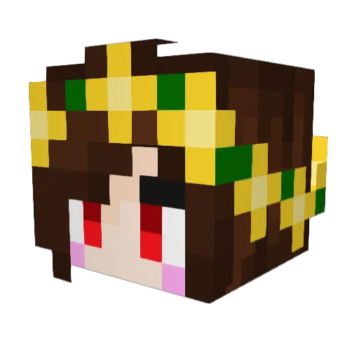 Lotsafizz Minecraft avatar head, 3D render