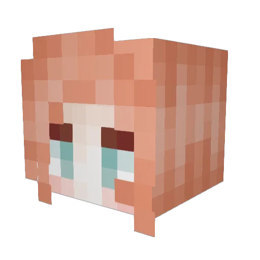 LottaM01 Minecraft avatar head, 3D render