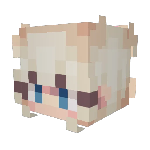 Lottastic Minecraft avatar head, 3D render