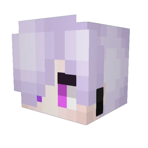 LotteKun Minecraft avatar head, 3D render