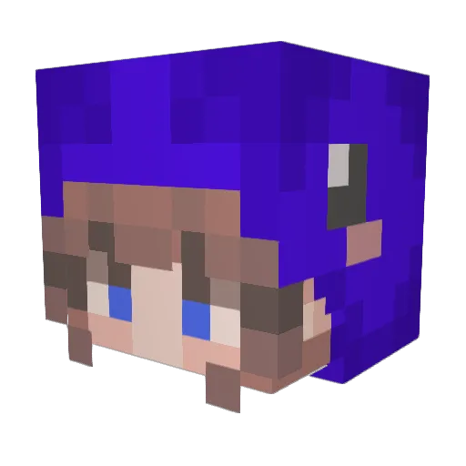 Lotteaa Minecraft avatar head, 3D render