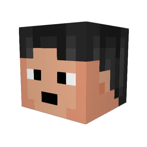 Lottep Minecraft avatar head, 3D render