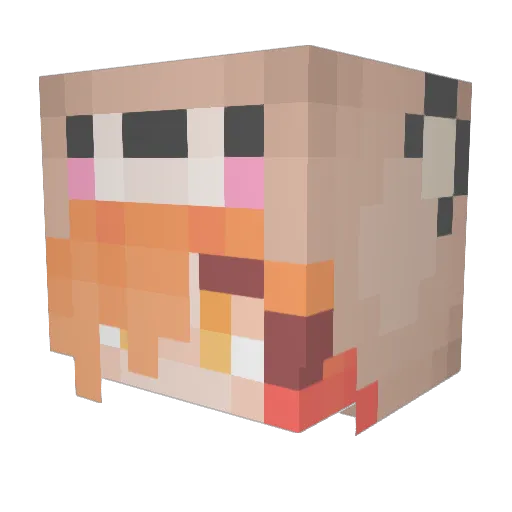 LottiKarotti606 Minecraft avatar head, 3D render