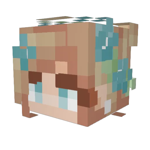 Lotti_02 Minecraft avatar head, 3D render
