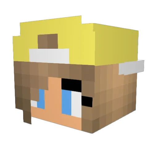 Lotti_ee Minecraft avatar head, 3D render