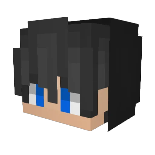 Lottiedottiex Minecraft avatar head, 3D render