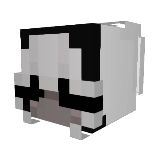 Lottieism Minecraft avatar head, 3D render