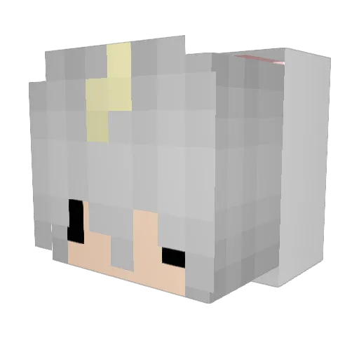 Lottip0p Minecraft avatar head, 3D render
