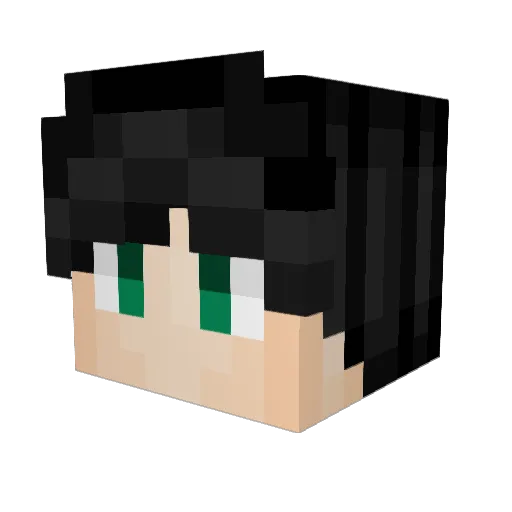 Lottoo Minecraft avatar head, 3D render