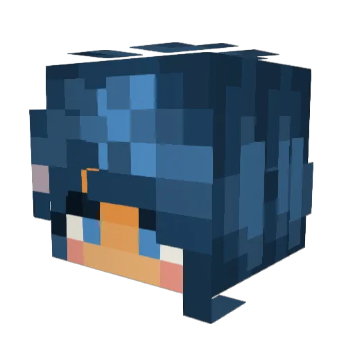 LotusTeaTime Minecraft avatar head, 3D render