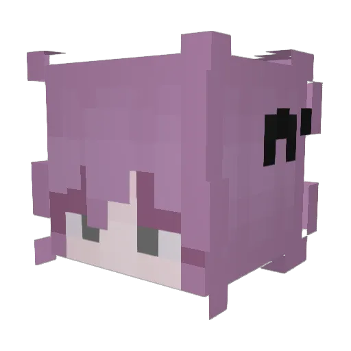 LotusVeil Minecraft avatar head, 3D render
