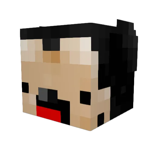 Lotusdigital Minecraft avatar head, 3D render