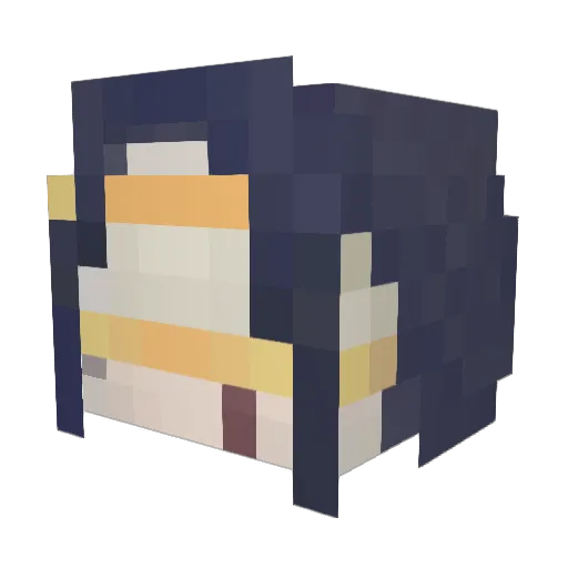 Lotuspicy Minecraft avatar head, 3D render