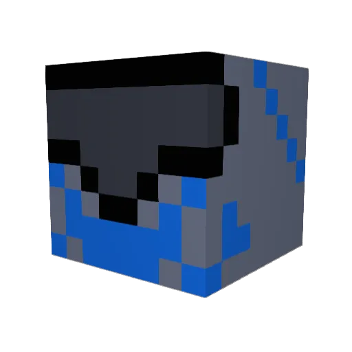 Lou1w1me Minecraft avatar head, 3D render