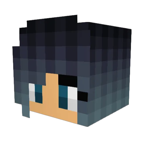LouCreeper Minecraft avatar head, 3D render