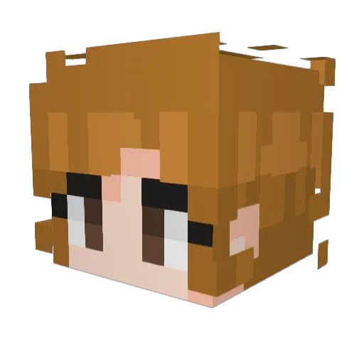 LouDaCrisp Minecraft avatar head, 3D render