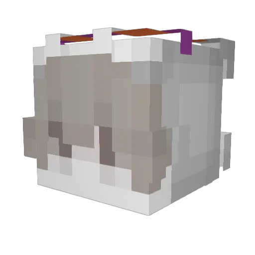 LouLBP_ Minecraft avatar head, 3D render