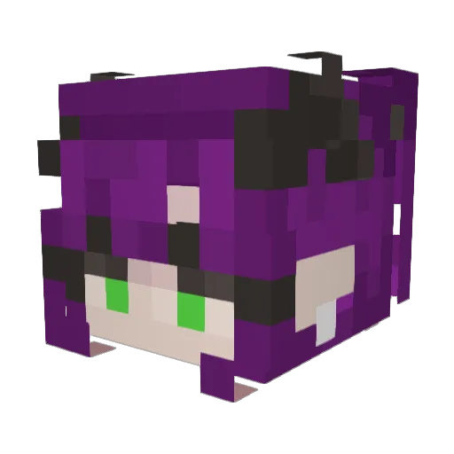 LouLilac Minecraft avatar head, 3D render
