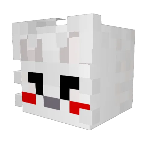 LouLou0w0 Minecraft avatar head, 3D render