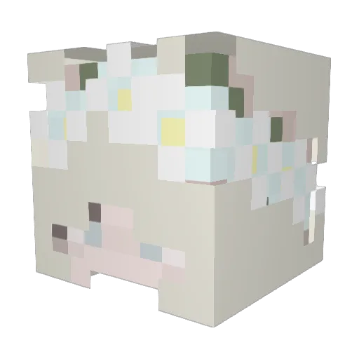 LouLouLou1010 Minecraft avatar head, 3D render