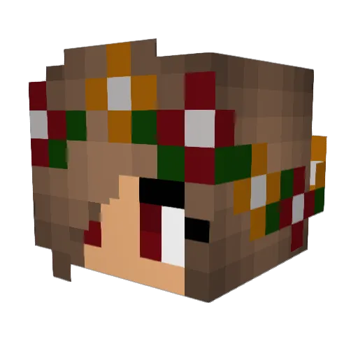 LouLouOTwo Minecraft avatar head, 3D render