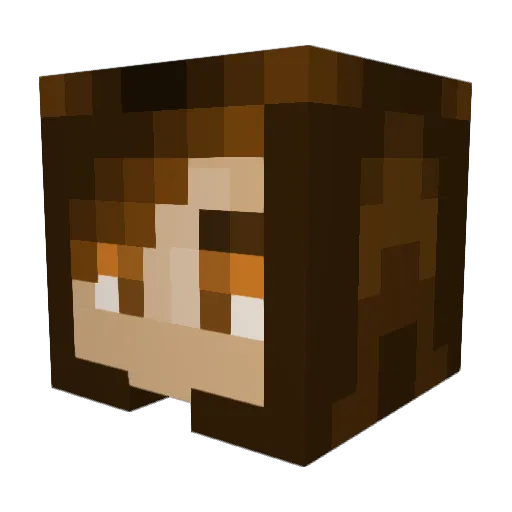 LouNas09 Minecraft avatar head, 3D render