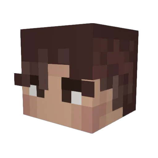 LouXenZ Minecraft avatar head, 3D render