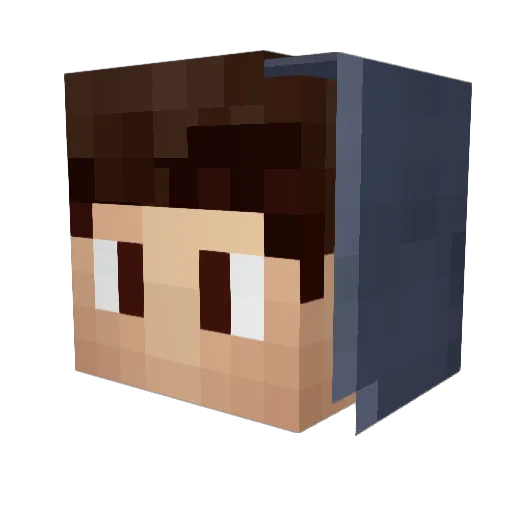 Lou_Potato Minecraft avatar head, 3D render