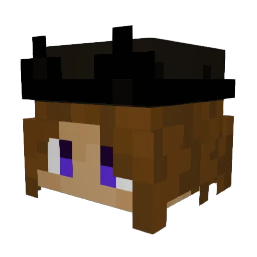 Lou_cky Minecraft avatar head, 3D render