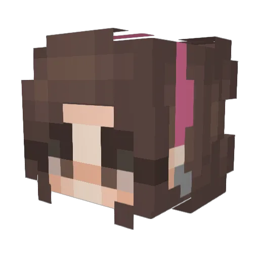Lou_ly Minecraft avatar head, 3D render
