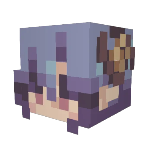 Louai101 Minecraft avatar head, 3D render