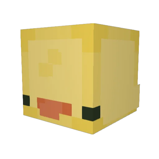 Loubos Minecraft avatar head, 3D render