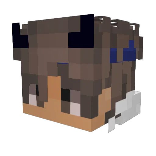 Loucash68 Minecraft avatar head, 3D render