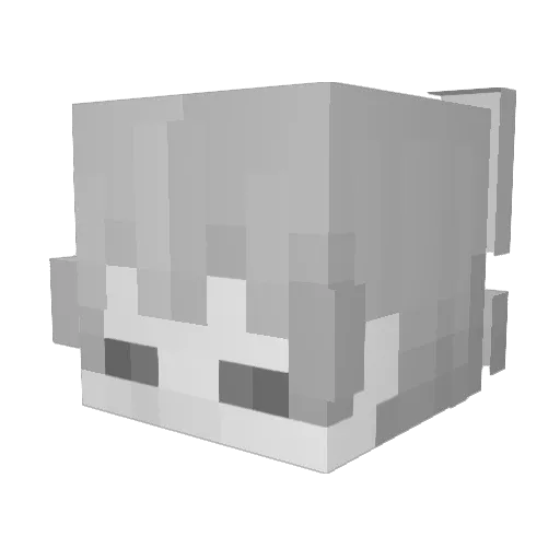 LoudAesthetics Minecraft avatar head, 3D render